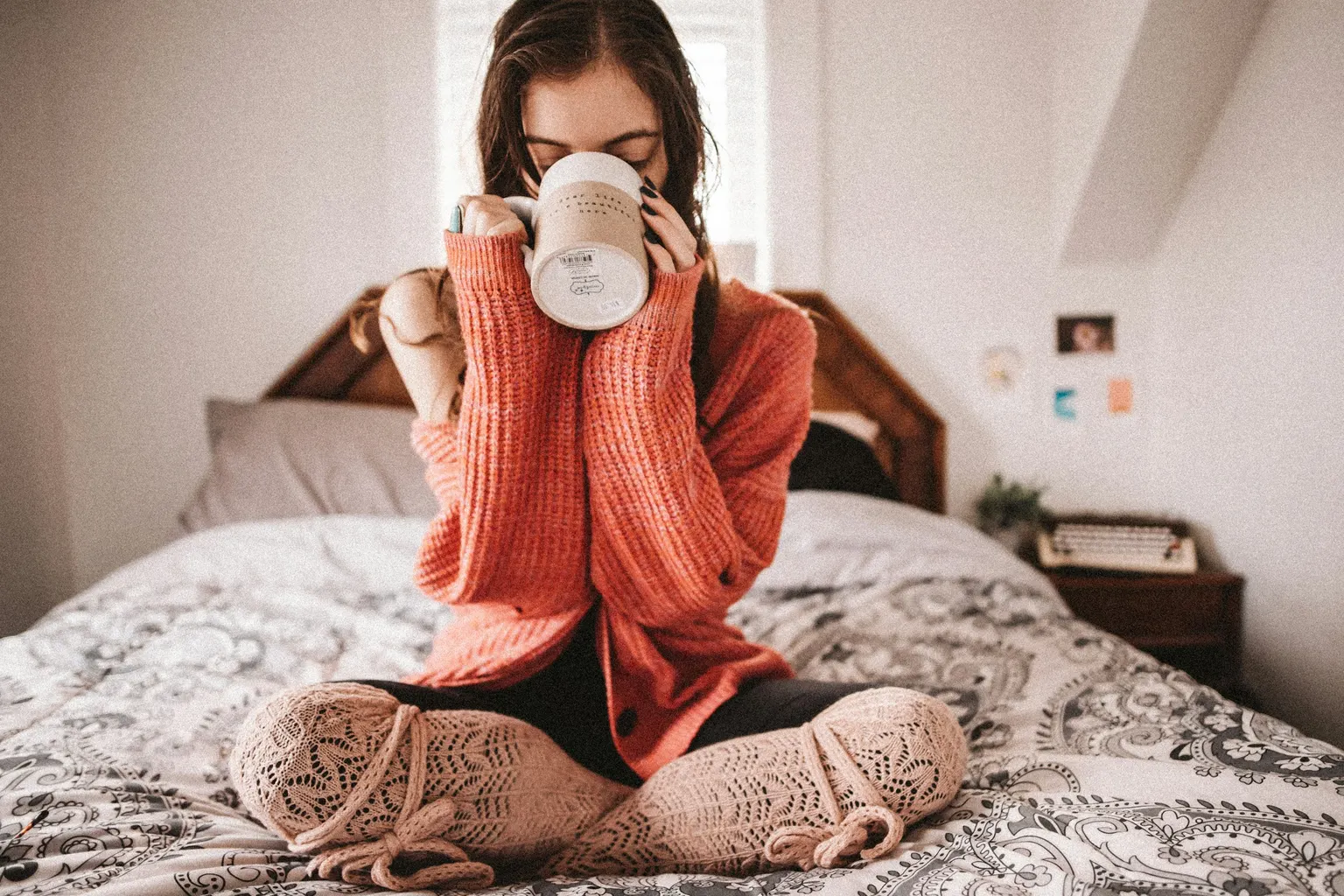 Two mugs, Local tea, October in halls (Photo: allison christine on Unsplash)